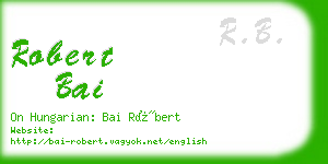 robert bai business card